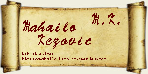 Mahailo Kezović vizit kartica